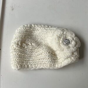 Knitted Bedazzled Headband Earmuffs